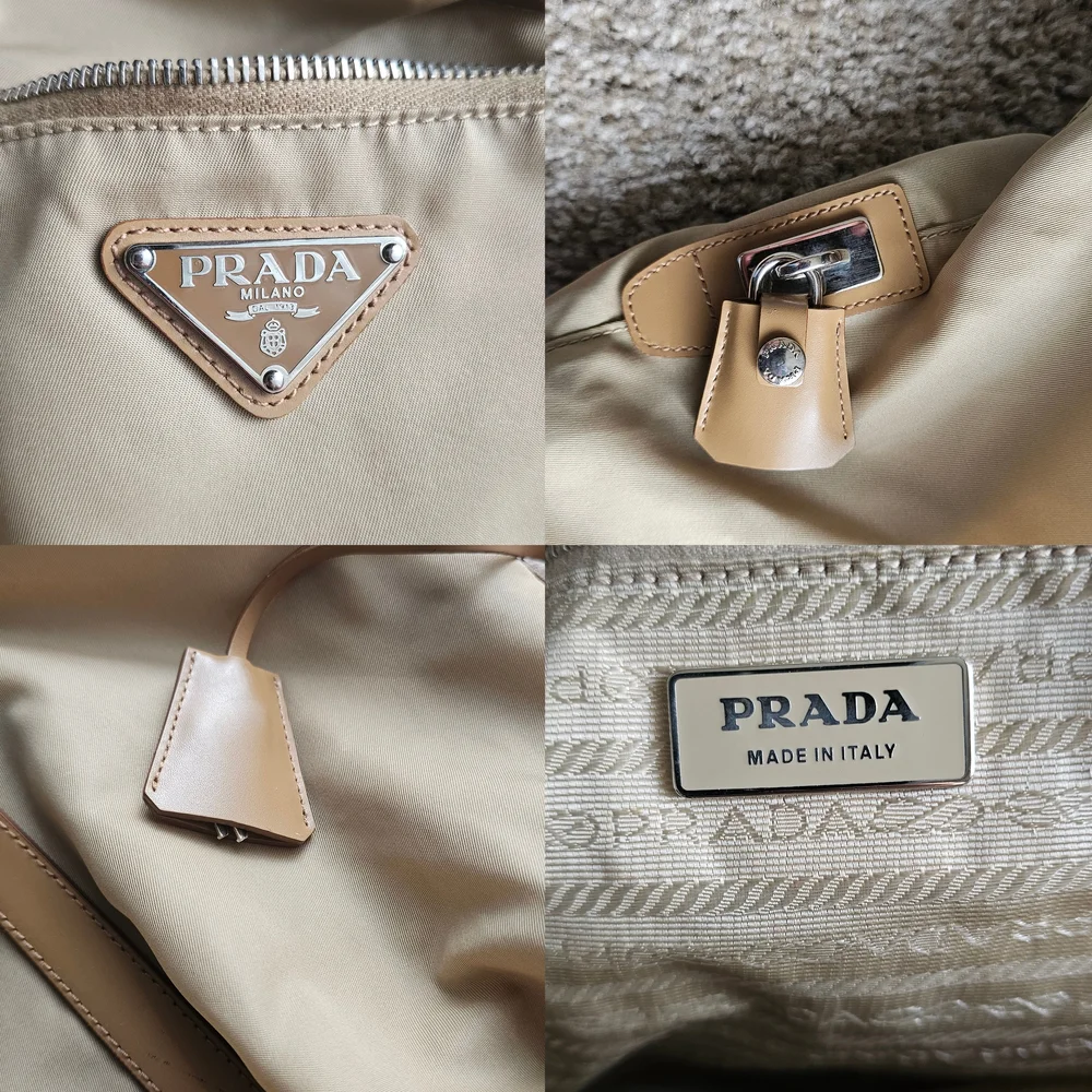 Prada Tessuto Tan Nylon Tote Bag - Picture 3 of 11